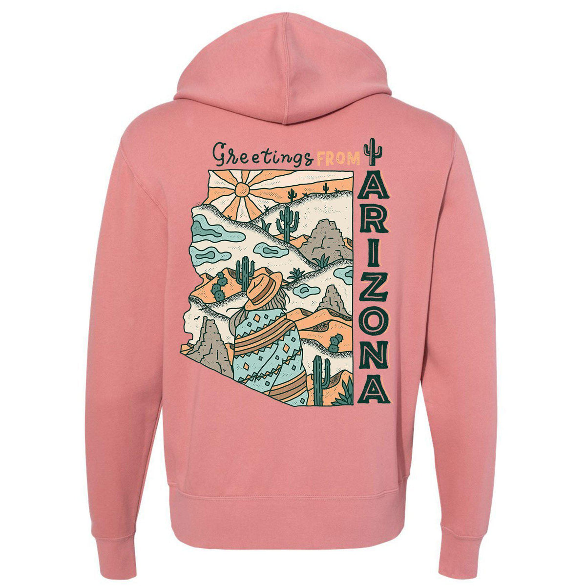 Greetings from Arizona Zipper Hoodie Greetings from Arizona Zipper Hoodie