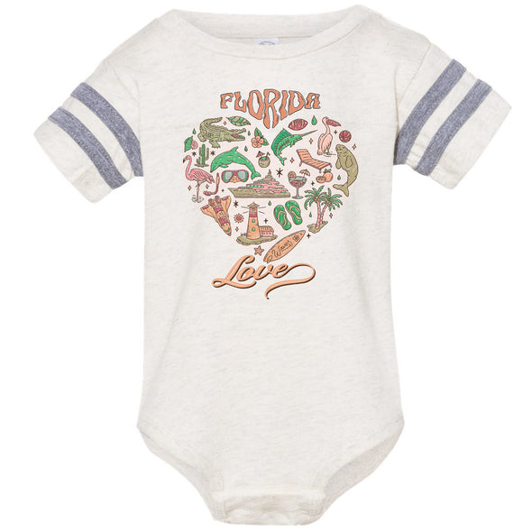 Florida Love Stripes Baby Onesie