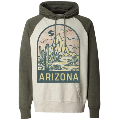 Arizona Desert Raglan Hoodie-CA LIMITED