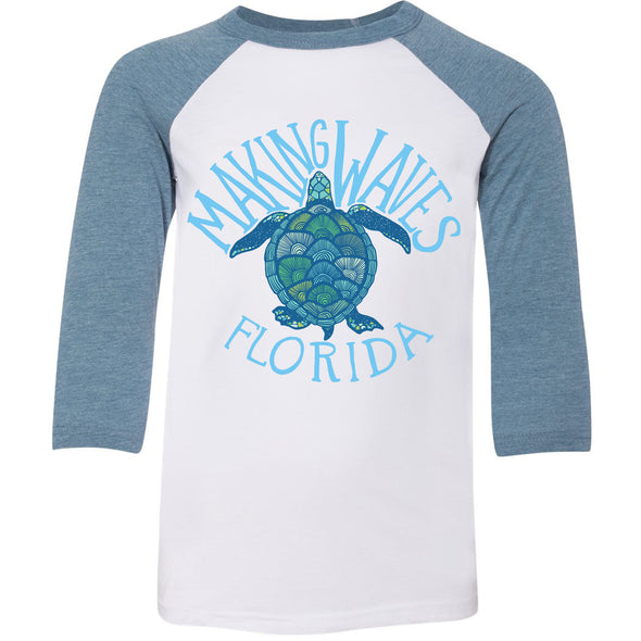 Sea Turtle Florida Youth Baseball Tee