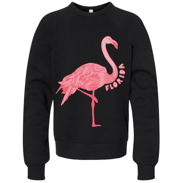 Flamingo Florida Raglan Youth Sweater