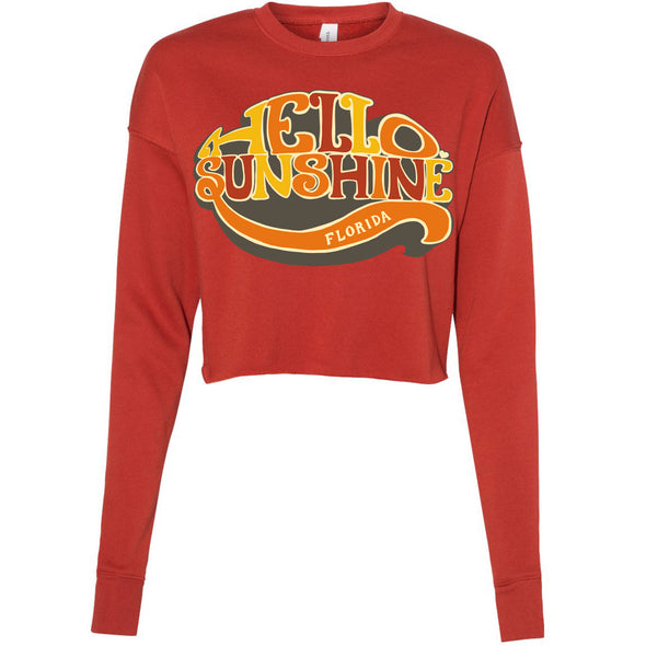 Hello Sunshine Florida Cropped Sweater