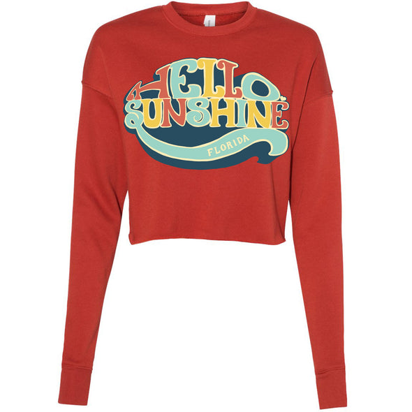 Hello Sunshine Florida Cropped Sweater