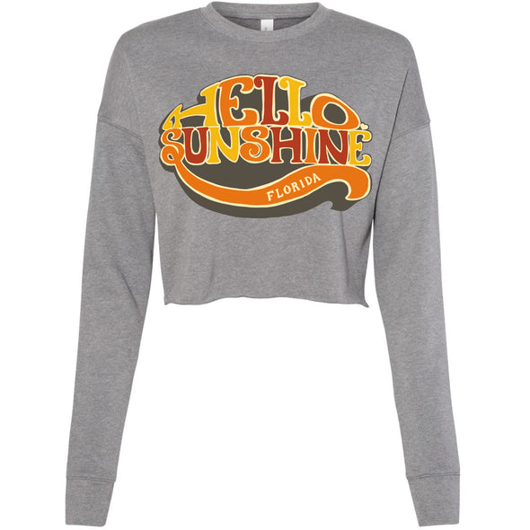 Hello Sunshine Florida Cropped Sweater