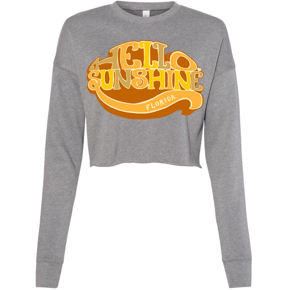 Hello Sunshine Florida Cropped Sweater