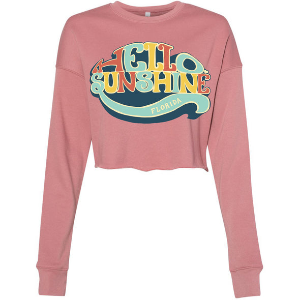 Hello Sunshine Florida Cropped Sweater