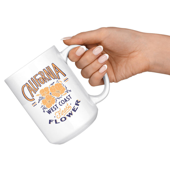 CA Finest Poppies Light Orange Ceramic Mug-CA LIMITED