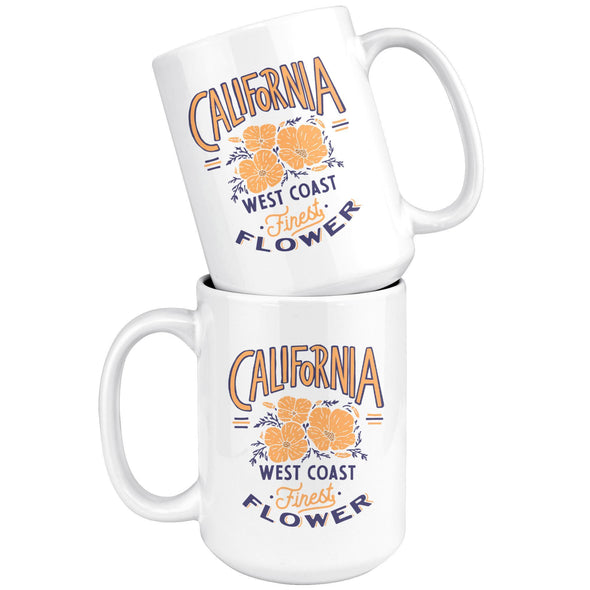 CA Finest Poppies Light Orange Ceramic Mug-CA LIMITED