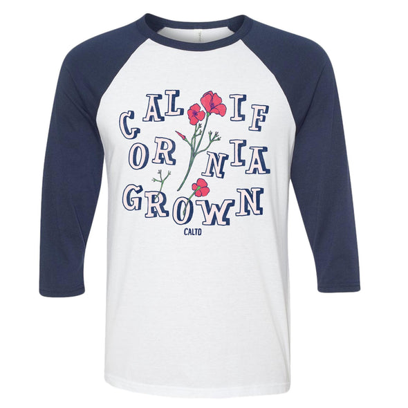 CA Grown Poppies Baseball Tee-CA LIMITED