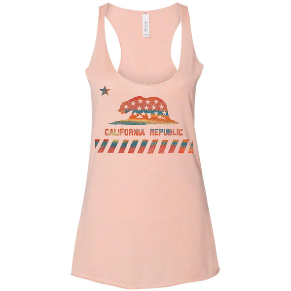 CA Star Flag Racerback Tank-CA LIMITED