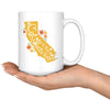 CA State With Poppies Yellow Mug-CA LIMITED