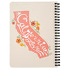 CA State with Poppies Albescent White Spiral Notebook-CA LIMITED