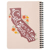 CA State with Poppies Champagne Spiral Notebook-CA LIMITED