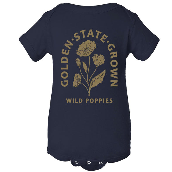 CA Wild Poppies Baby Onesie-CA LIMITED
