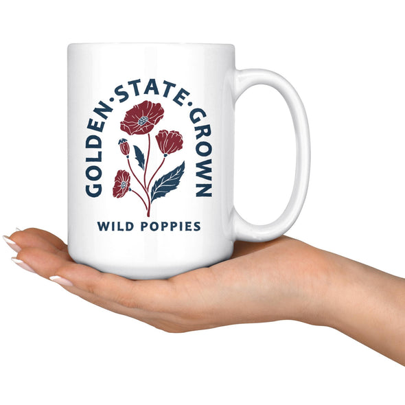 CA Wild Poppies Golden State Grown Mug-CA LIMITED