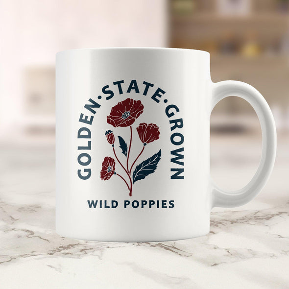 CA Wild Poppies Golden State Grown Mug-CA LIMITED
