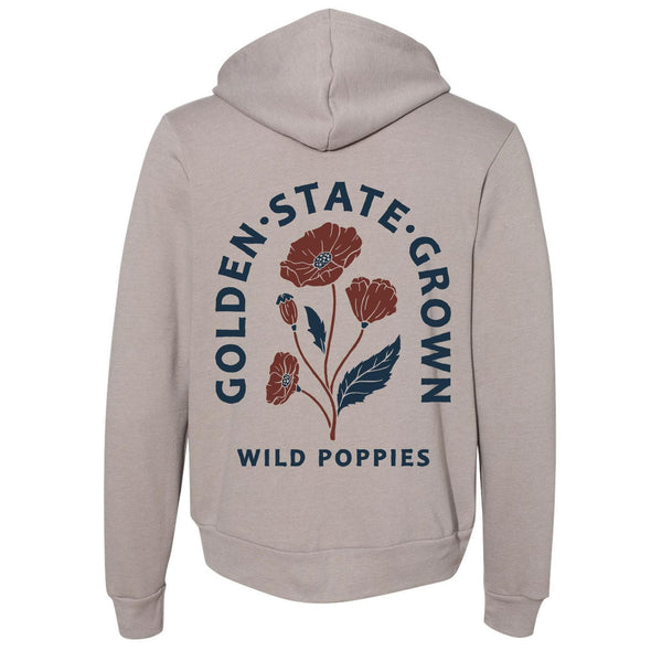 CA Wild Poppies Zipper Hoodie-CA LIMITED