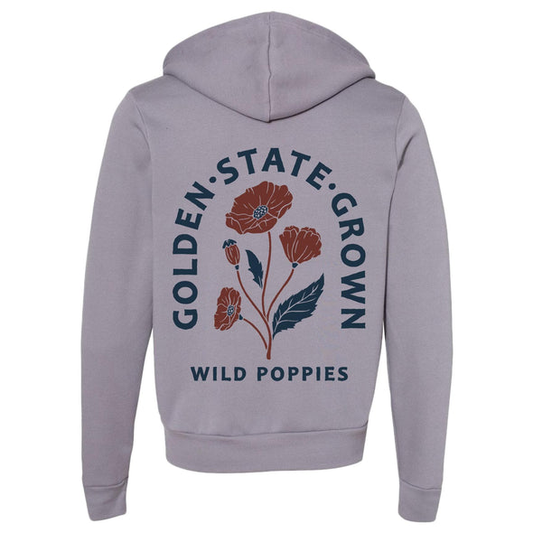 CA Wild Poppies Zipper Hoodie-CA LIMITED