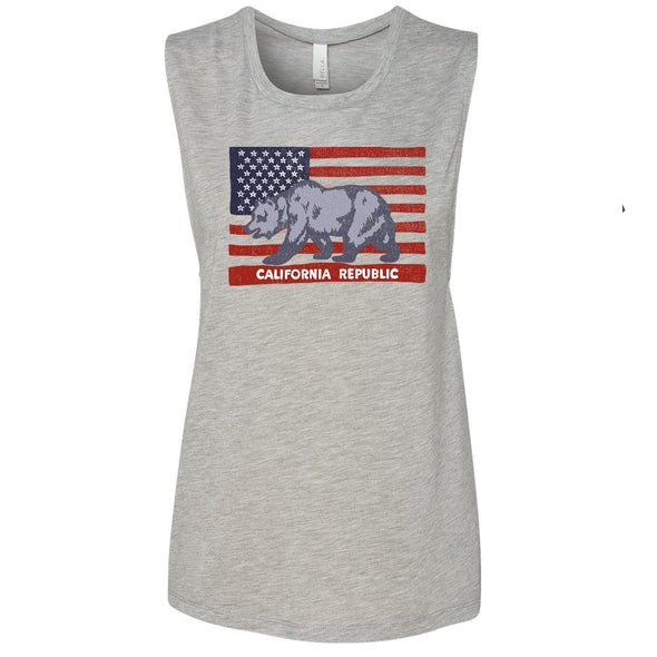 California American Flag muscle tank-CA LIMITED