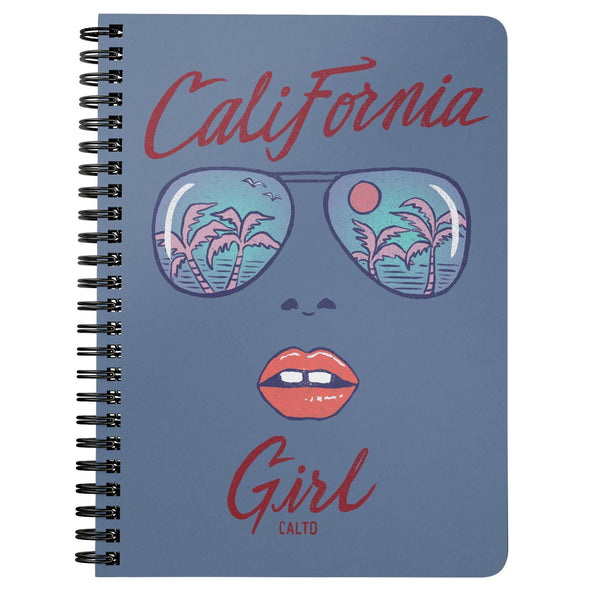 California Girl Glasses Blue Spiral Notebook-CA LIMITED