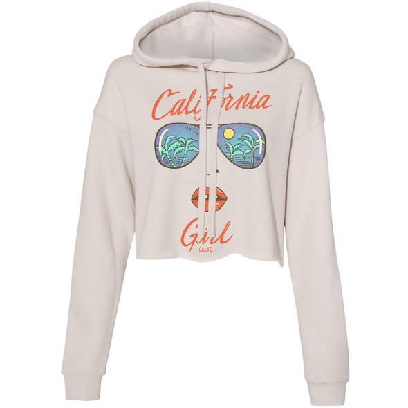 California Girl Glasses Cropped Hoodie-CA LIMITED