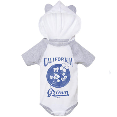 California Grown Circle Hooded Baby Onesie-CA LIMITED