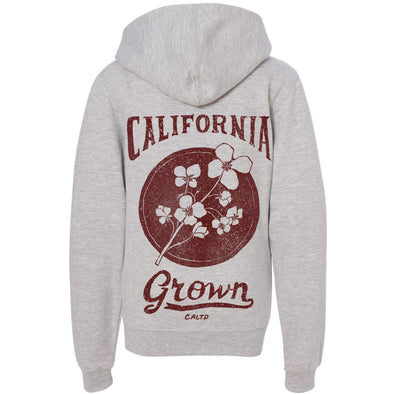 California Grown Circle Youth Zip Up Hoodie-CA LIMITED