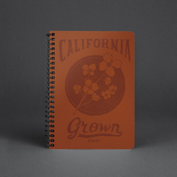 California Grown Orange Spiral Notebook-CA LIMITED