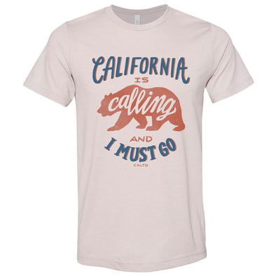 California Is Calling Grey Tee-CA LIMITED