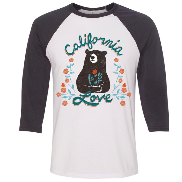 California Love Bear grey baseball tee-CA LIMITED