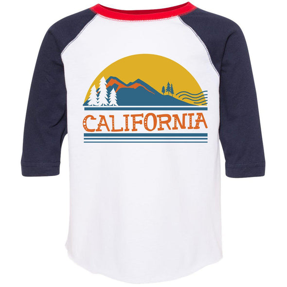 California Mountains Toddler Baseball Tee-CA LIMITED