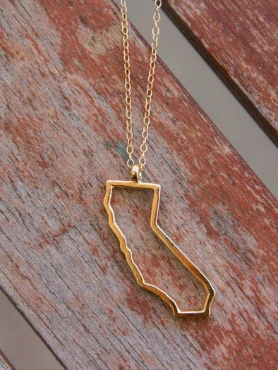 California Outline Necklace-CA LIMITED
