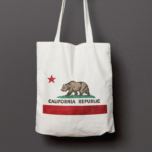 California Republic State Flag Tote Bag-CA LIMITED