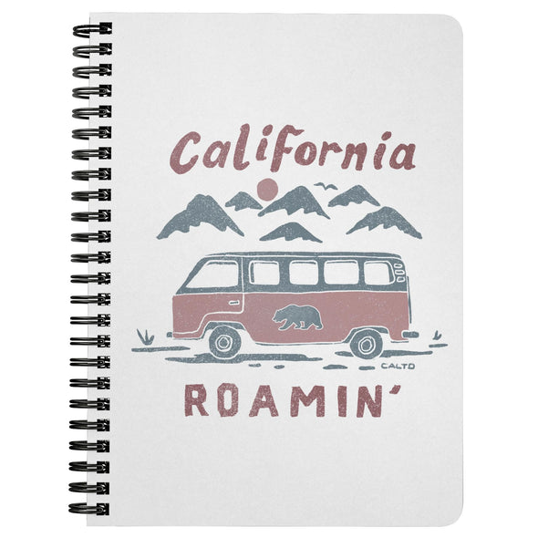 California Roamin White Spiral Notebook-CA LIMITED