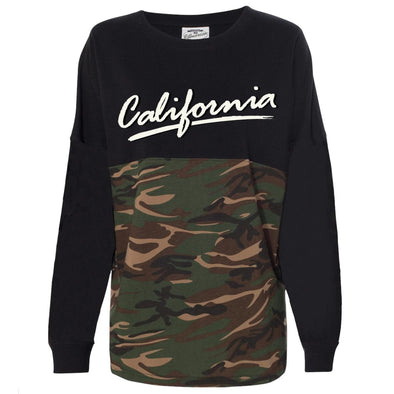 California Swoosh Camo varsity Sweater-CA LIMITED