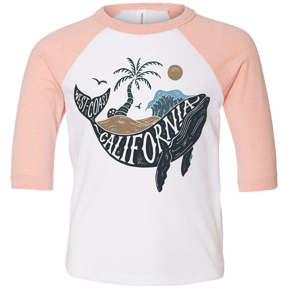 California Whale Toddler Baseball Tee-CA LIMITED