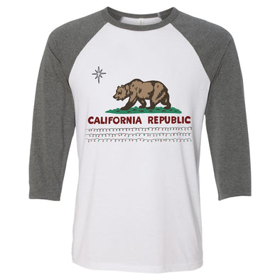 Christmas Lights Grey Sleeves Baseball Tee-CA LIMITED