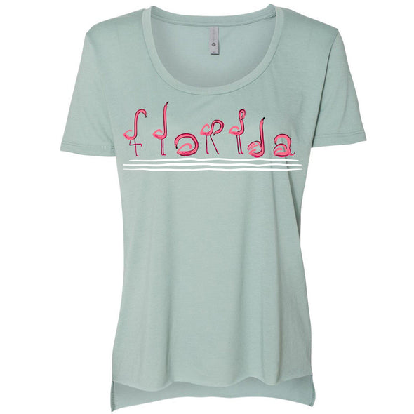 Curvy Flamingos FL High Low Top-CA LIMITED