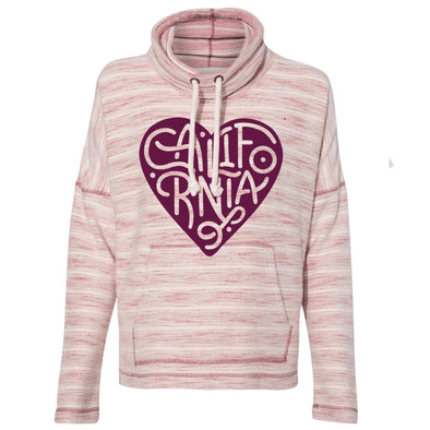 Curvy Heart Baja Cowl Neck Sweater-CA LIMITED