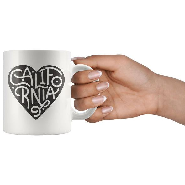 Curvy Heart Black Mug-CA LIMITED