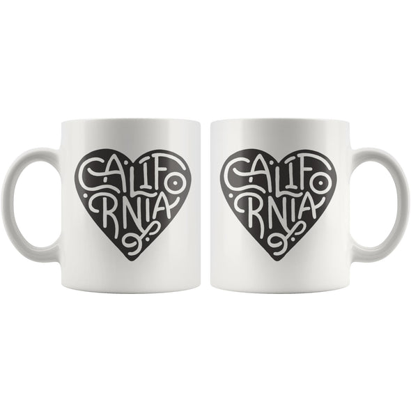 Curvy Heart Black Mug-CA LIMITED