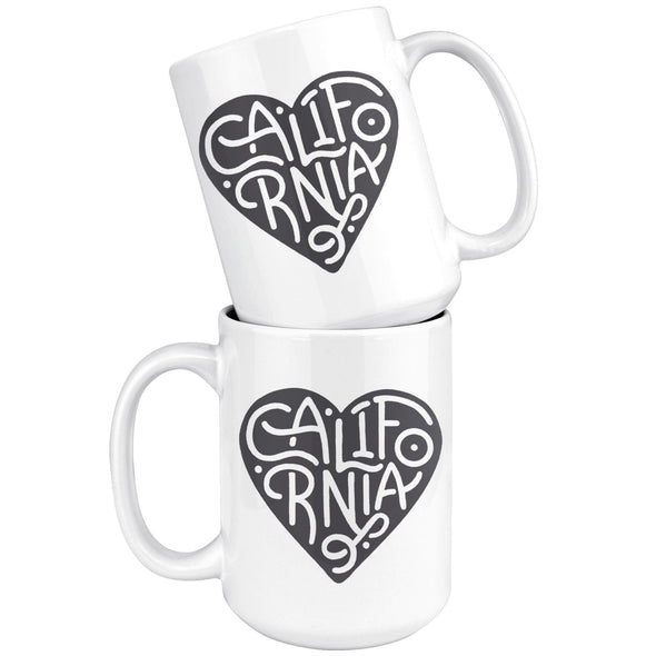 Curvy Heart Black Mug-CA LIMITED