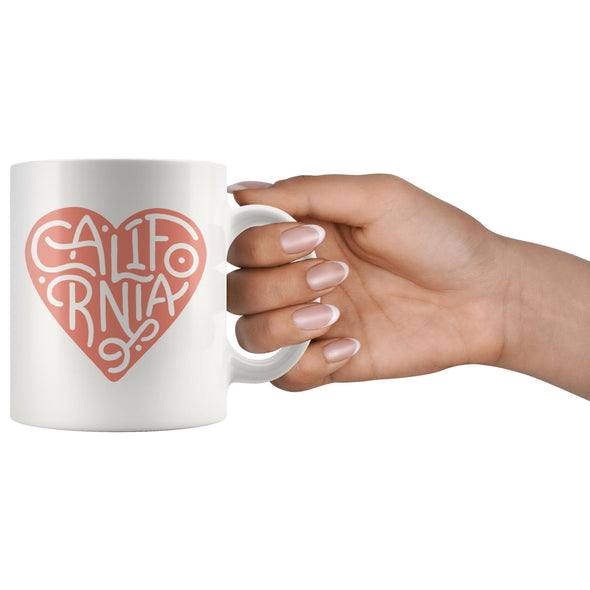 Curvy Heart Coral Mug-CA LIMITED