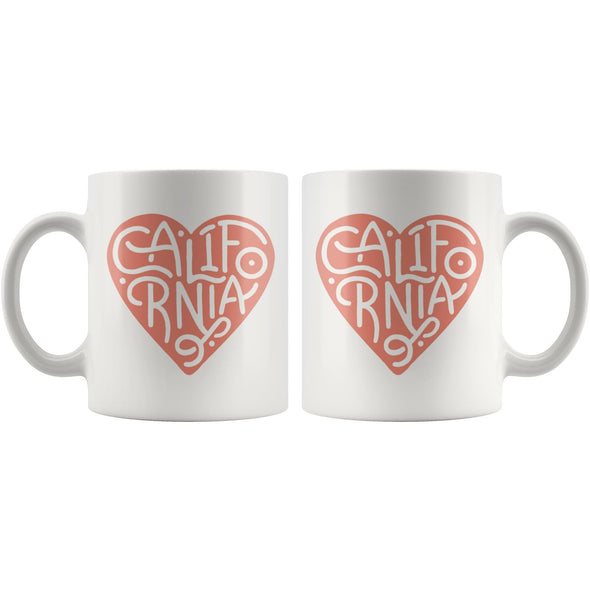 Curvy Heart Coral Mug-CA LIMITED