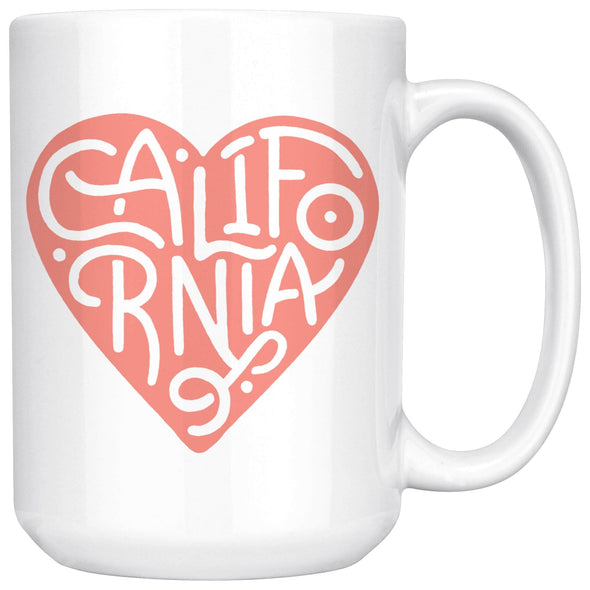 Curvy Heart Coral Mug-CA LIMITED