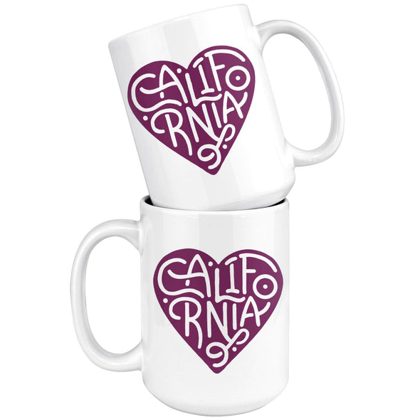 Curvy Heart Purple Mug-CA LIMITED