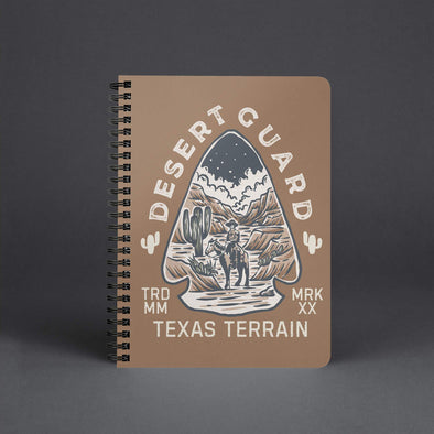 Desert Guard Texas Leather Spiral Notebook-CA LIMITED