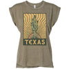 Desert Sunset TX Rolled Sleeve Tank-CA LIMITED