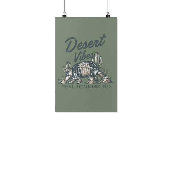 Desert Vibes Texas Military Green Poster-CA LIMITED