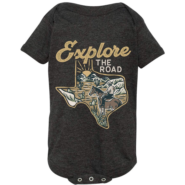 Explore the Road Texas Baby Onesie-CA LIMITED